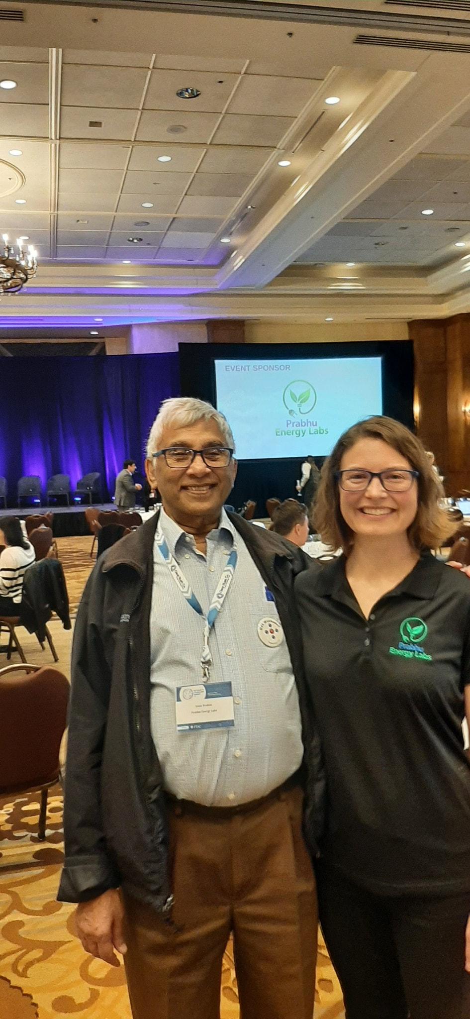Edan and Monica Prabhu at the Methane Leadership Summit 2023 in Banff, Alberta
