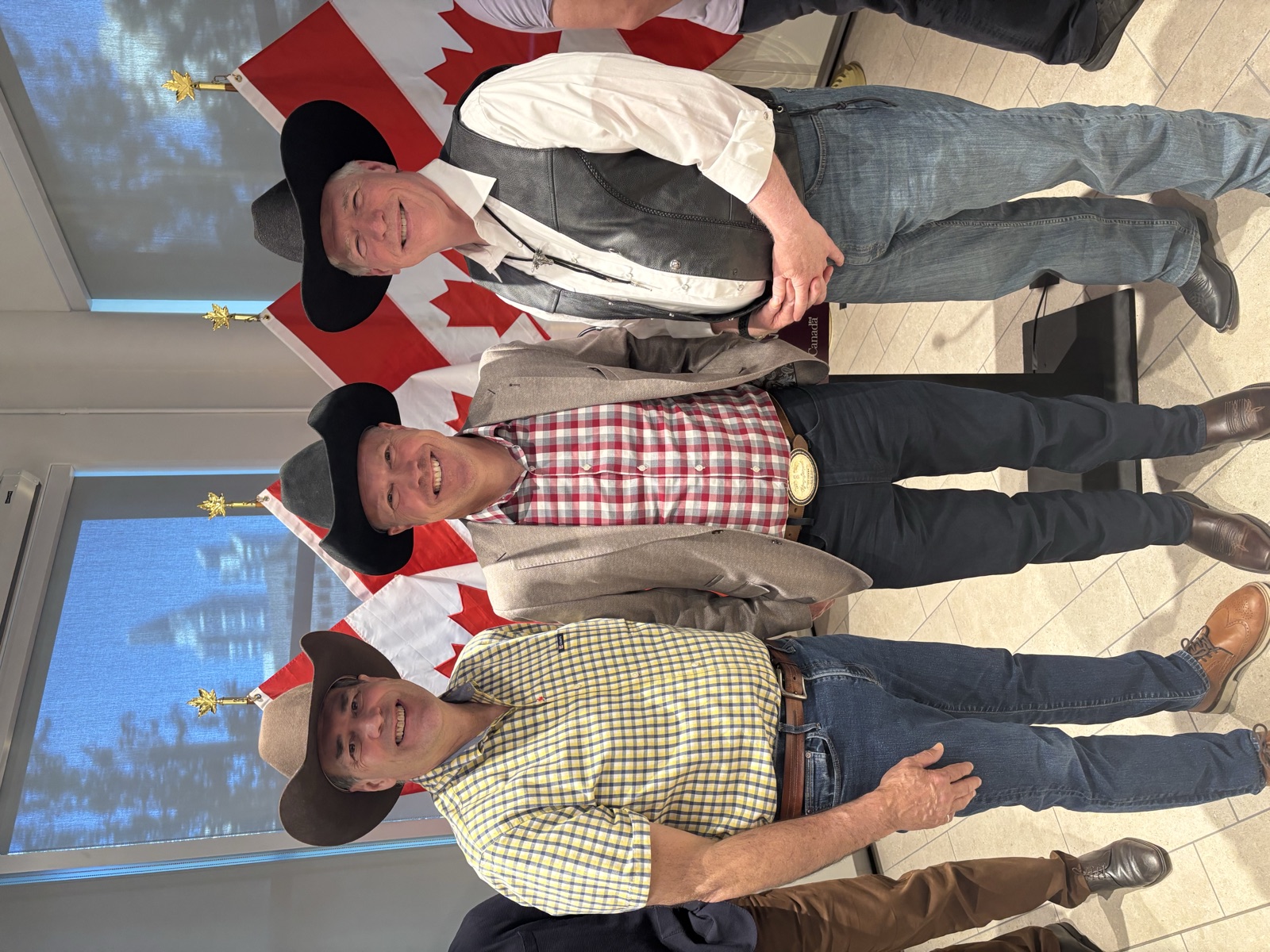 Billy Rideout with Canada's Minister of Energy and Natural Resources, Tim Hodgson, at the NRCan announcement