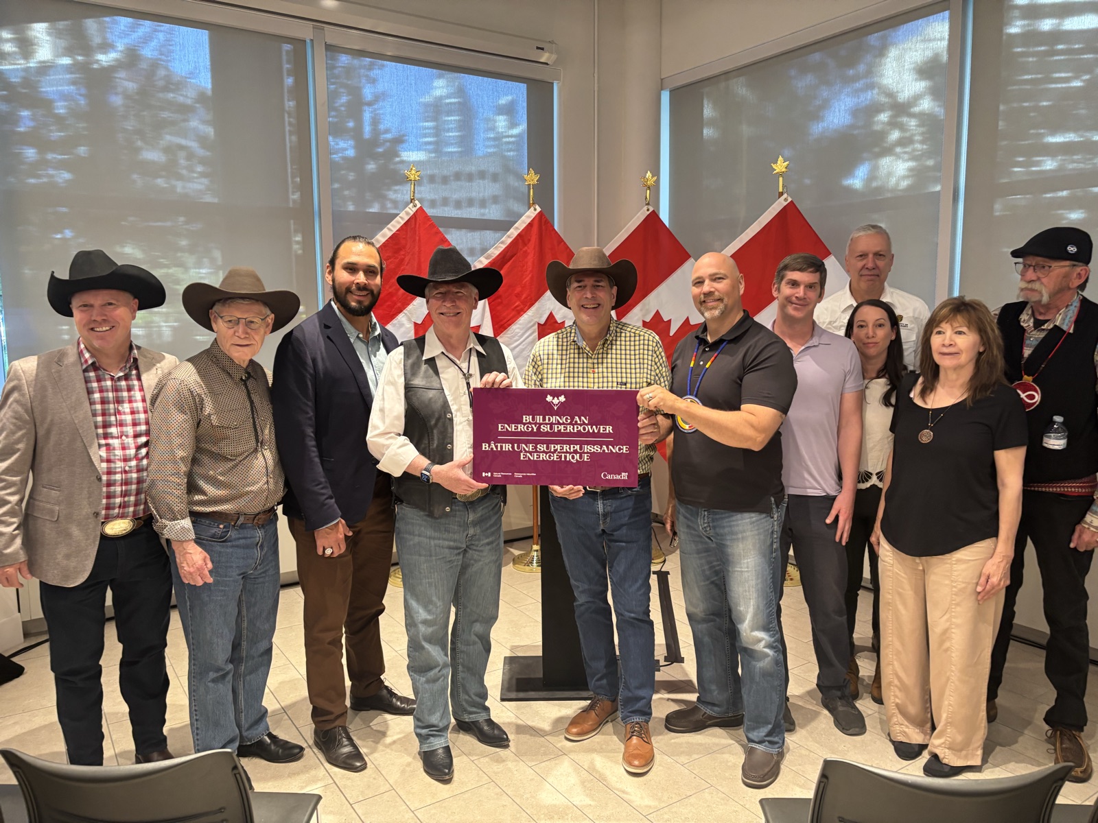 Energy Innovation Program recipients and partners at the NRCan announcement event